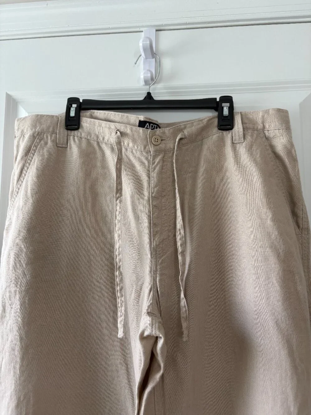 Apt. 9 Men's 100% Pure Linen Pants, Flat Front, Beach Chinos Size 40/32